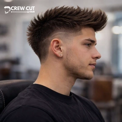 Low burst fade haircut with textured crop