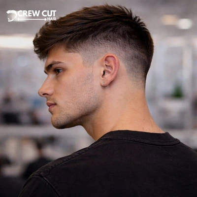 Low low burst fade with tight blend around the ear and clean neckline