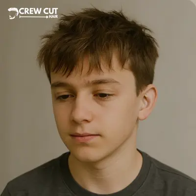 Messy Forward Haircut for Boys