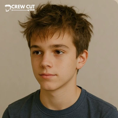 Messy Hairstyle for Boys Ages 10 to 13