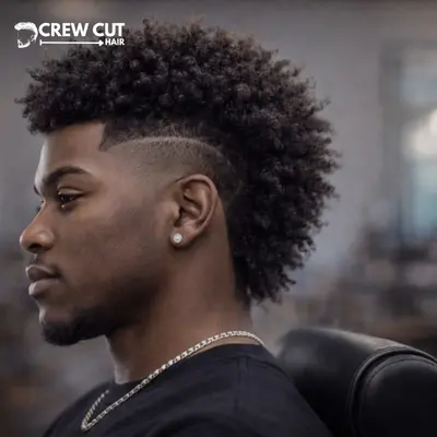 Mohawk burst fade for thick hair