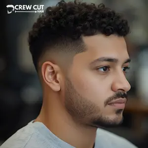 Short Hispanic Blowout Low Taper Fade Curly Hair