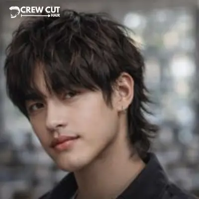 Short Wolf Cut Men Curly