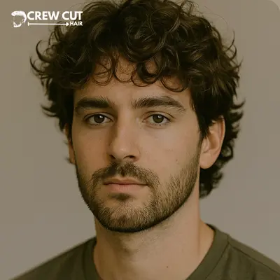 Short_Medium Messy Mens Curly Hairstyles