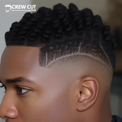 Sponge Twist Blowout Low Taper Fade Curly Hair