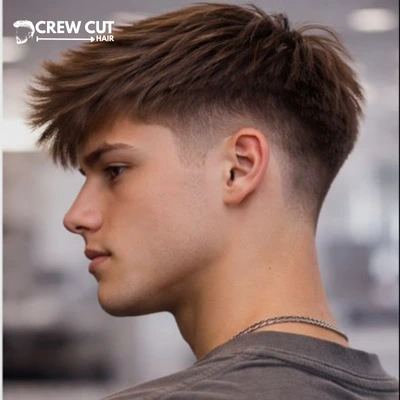 Straight Hair Low Burst Fade on Straight Hair