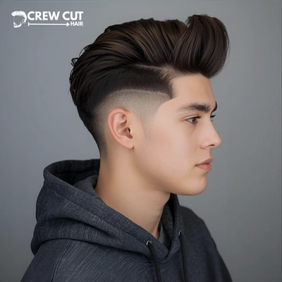 Straight Hair Low Taper Fade Fluffy Hair