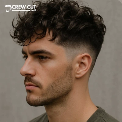 Undercut Medium Messy Mens Curly Hairstyles