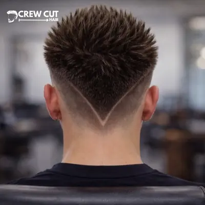 V shape burst fade mohawk