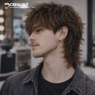 Wolf cut mullet blend