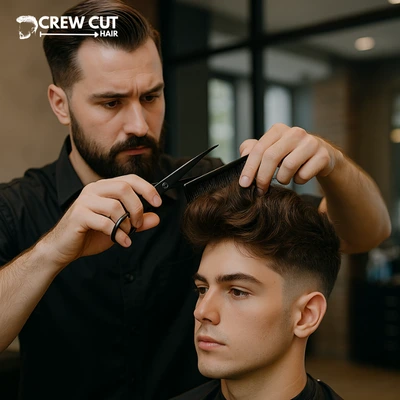 Your Barber For A Low Taper Fade Fluffy Hair Cut