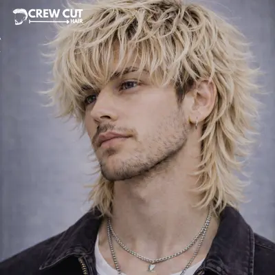 curly hair wolf cut men