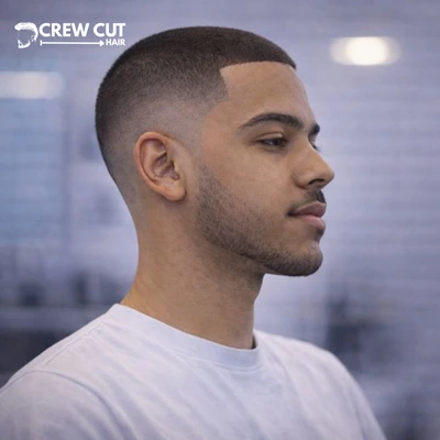 Buzz Cut Burst Fade With Line Up