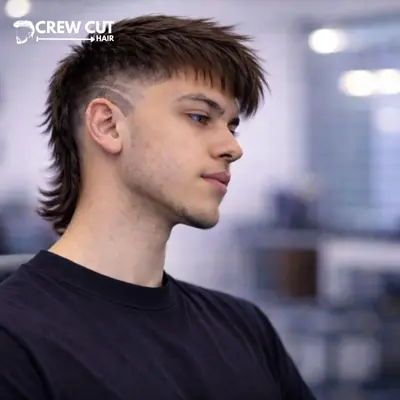 High burst fade straight hair with mohawk