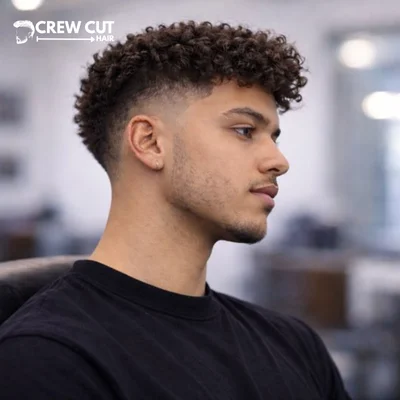 Low burst fade straight hair with textured crop